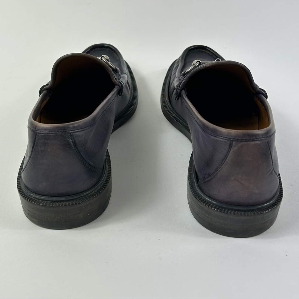 GUCCI Purple Leather Horsebit Loafers Size 7 - Picture 8 of 10